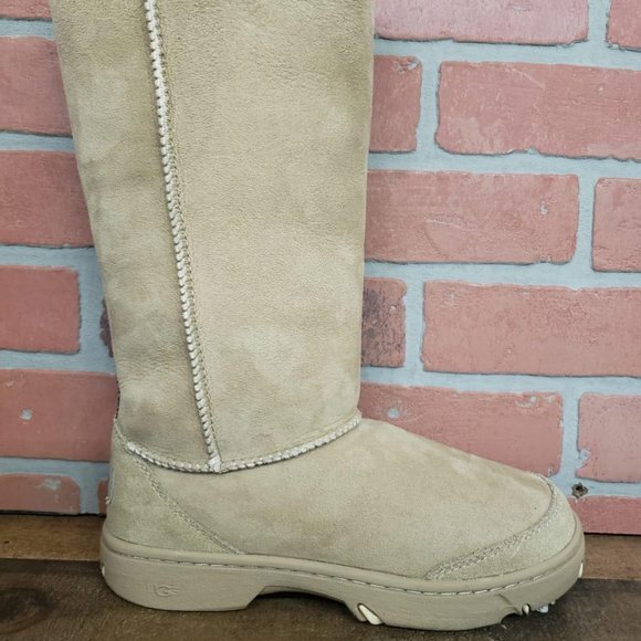UGG ultimate tall braid sand boots New UGG Women US 7 Ultimate Tall Braid Sheepskin Boots Beige  main image 2